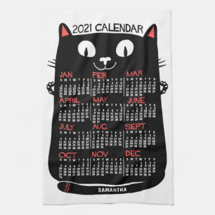 2021 Calendar (See Description for New Version) Kitchen Towel