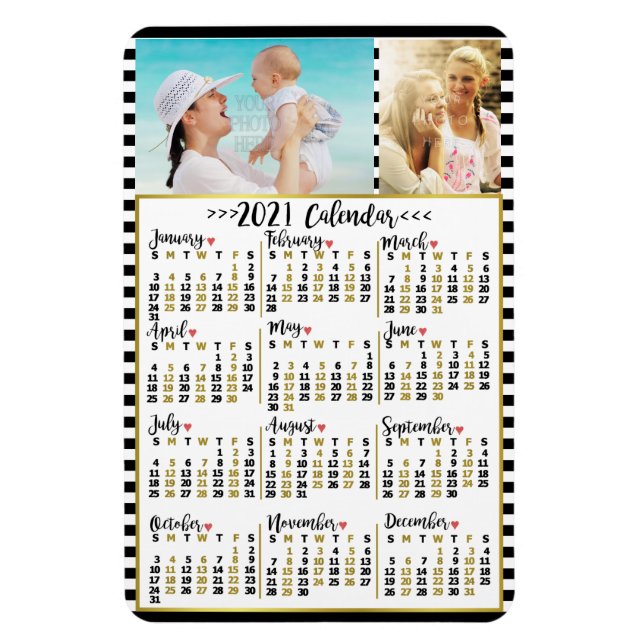 2021 Calendar (See Description for New Version)  Magnet (Vertical)