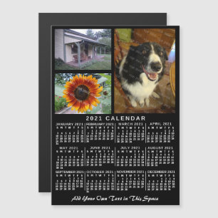 2021 Calendar (See Description for New Version) Magnetic Invitation