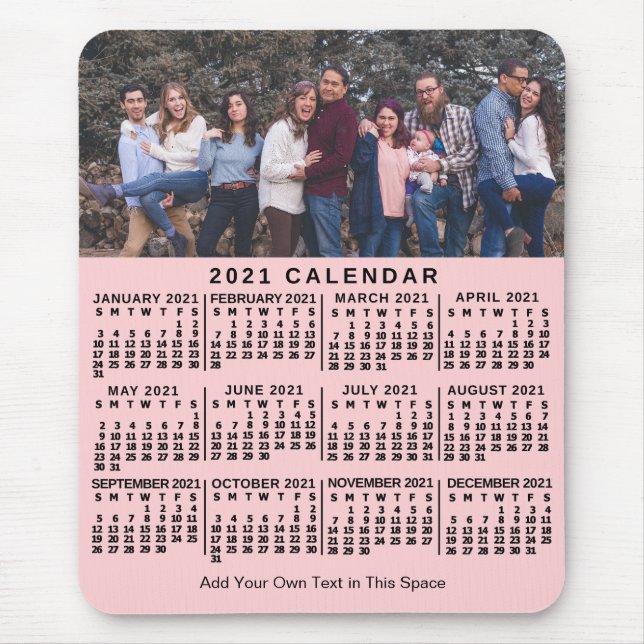 2021 Calendar (See Description for New Version)  Mouse Pad (Front)