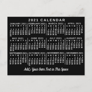 2021 Calendar (See Description for New Version) Postcard