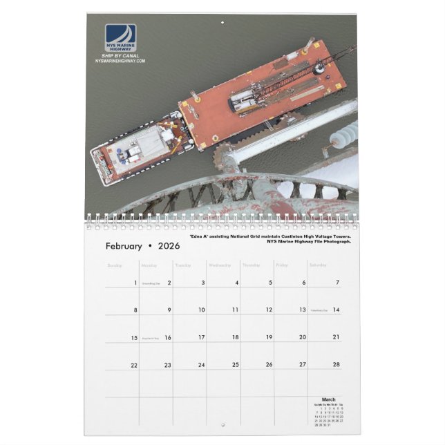 2021 Calendar  - Tugboats at Work (Feb 2026)