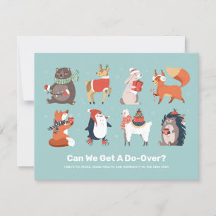 2021 Can We Get A Do-Over Funny Animals Christmas