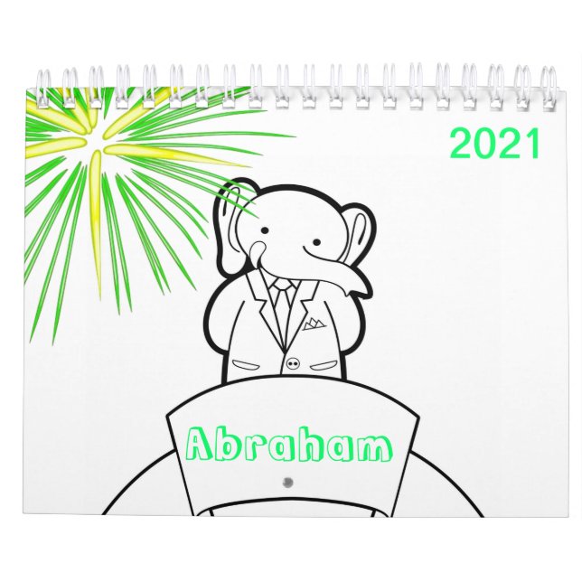 2021 Children's Colourful Colouring Book Calendar (Back)