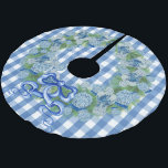 2021 Christmas Ginger Jar  Ceramic Ornament Brushed Polyester Tree Skirt<br><div class="desc">Original Art by Dawne

My blue and white ginger jars made into a wreath for Christmas 2021.</div>