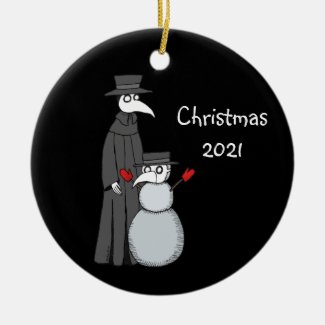 2021 Christmas ornament Plague Doctor Snowman