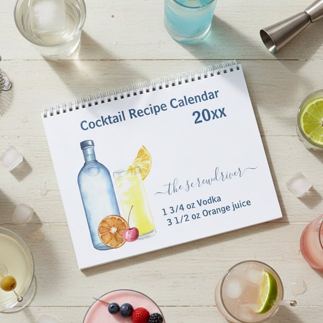 2021 Cocktail Mixed Drink Recipes Alcohol Bar Calendar (Creator Uploaded)