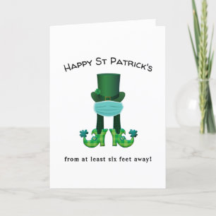 2021 covid quarantine st Patrick's day Holiday Card