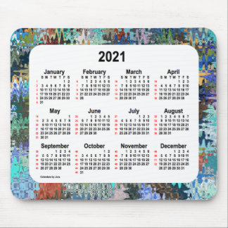2021 Crazy Quilt 52 Weeks Calendar by Janz Mouse Pad