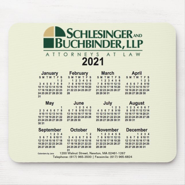 2021 Custom Calendar by Janz Mouse Pad (Front)