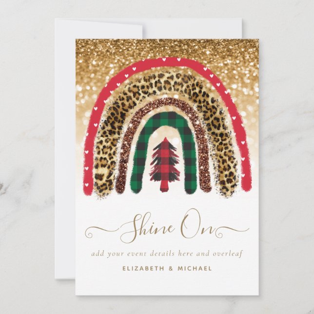 2021 Custom Christmas Rainbow Gold Glitter Glam (Front)