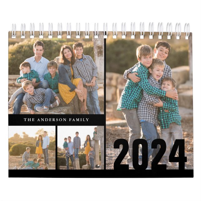 2021 Custom Photo Calendar Create Your Own Black (Cover)