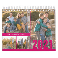 2021 Custom Photo Calendar Create Your Own Pink