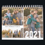 2021 Custom Photo Calendar Simple Create Your Own<br><div class="desc">Simple Modern Minimalist 2021 Custom Photo Collage Editable Year Family Kids Children Nature Photography Business Company Calendar</div>