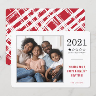 2021 DO NOT RECOMMEND funny 1 star rating Holiday Card