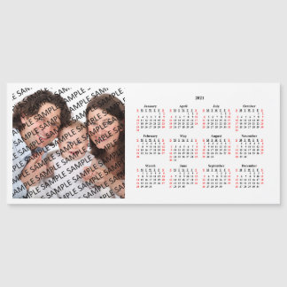 2021 Family Photo Custom Calendar Magnetic Card