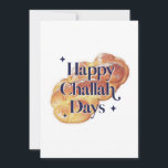 2021 Fun Happy Challah Days Hanukkah Watercolor Holiday Card<br><div class="desc">© Gorjo Designs. Made for you via the Zazzle platform.

// Need help customizing your design? Got other ideas? Feel free to contact me (Zoe) directly via the contact button below.</div>