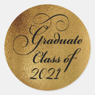 2021 Gold Graduation Party Thank You Seal