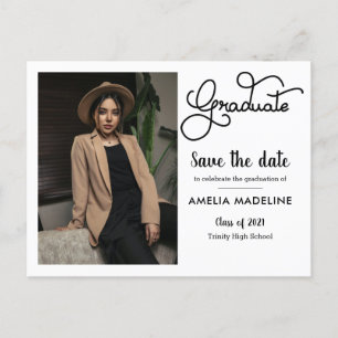 2021 Graduation Party   Save The Date Photo Announcement Postcard