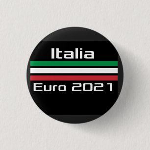 2021 Italia Euro T-shirt 1 Inch Round Button