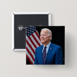 2021 Joe Biden US President Portrait 2 Inch Square Button