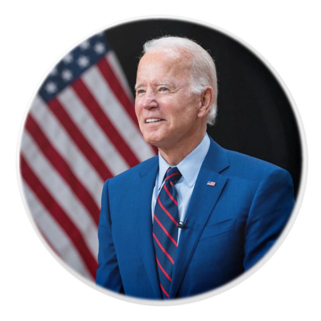 2021 Joe Biden US President Portrait Ceramic Knob (Front)
