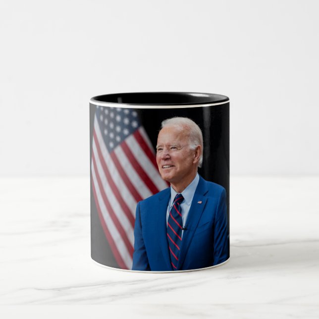 2021 Joe Biden US President Portrait Two-Tone Coffee Mug (Center)