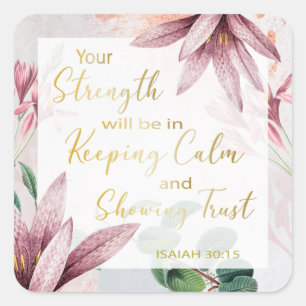 2021 JW Year Text - Keep Calm and Show Trust Squar Square Sticker