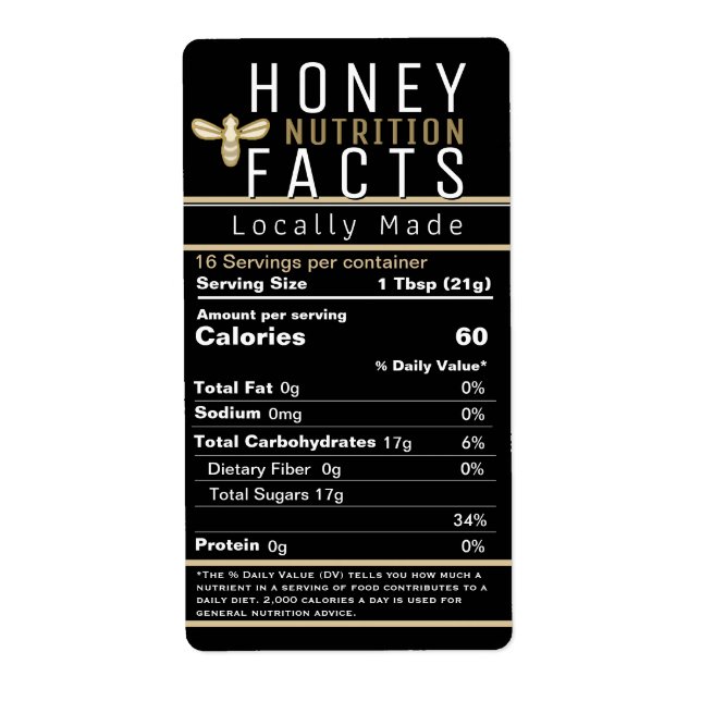 2021 Latest Honey Nutrition Black Gold with Bee (Front)