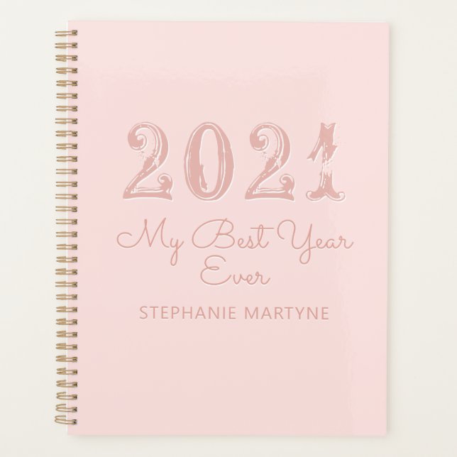 2021 Meilleure année jamais personnalisée Blush ro (Devant)