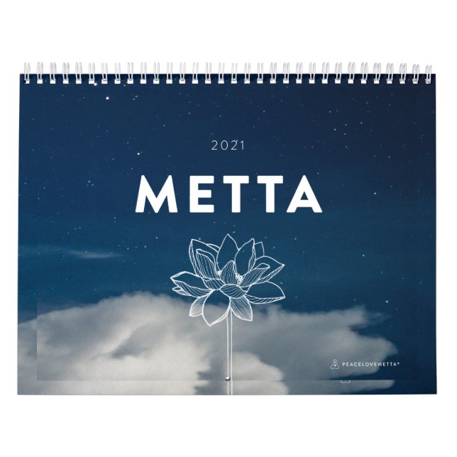 2021 Metta Phrases Calendar by PeaceLoveMetta (Cover)