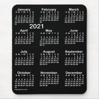 2021 Neon White Large Print Calendar by Janz Mouse Pad