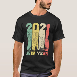 2021 New Years Eve New York Las Vegas Retro Holida T-Shirt
