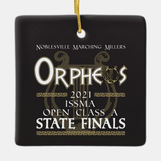 2021 Noblesville Marching Millers - State Finals Ceramic Ornament (Front)