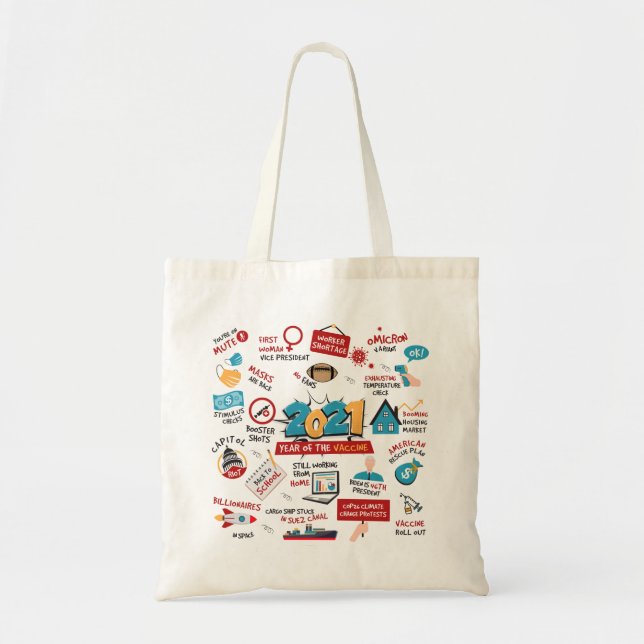 2021 Pandemic Vaccine Year Events Commemorative Tote Bag (Front)