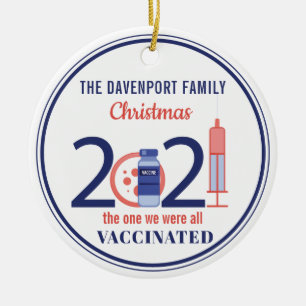 2021 Personalised Christmas Ceramic Ornament