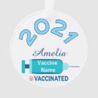 2021 Personalized Name Vaccine Christmas