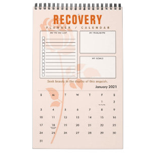 2021 Recovery Quotes Slogans Progress Gift Planner Calendar