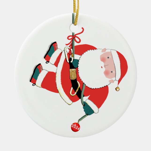 2021 Rock Climbing keepsake ceramic ornament (Front)