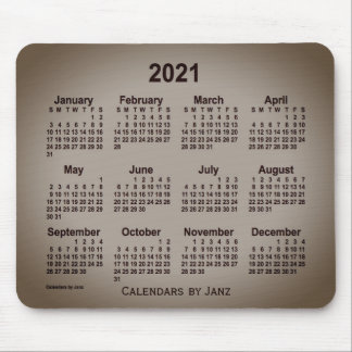 2021 San Telmo Grey Calendar by Janz Mouse Pad