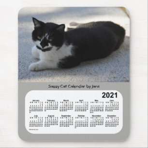 2021 Sassy Cat Calendar by Janz Mouse Pad