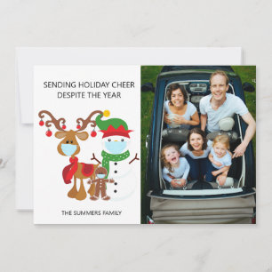 2021 Sending Holiday Cheer Christmas Photo