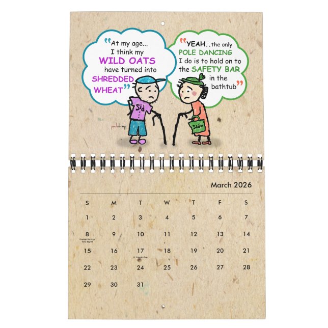 2021 Seniors Retirement Funny Old Age Jokes Quotes Calendar (Mar 2026)
