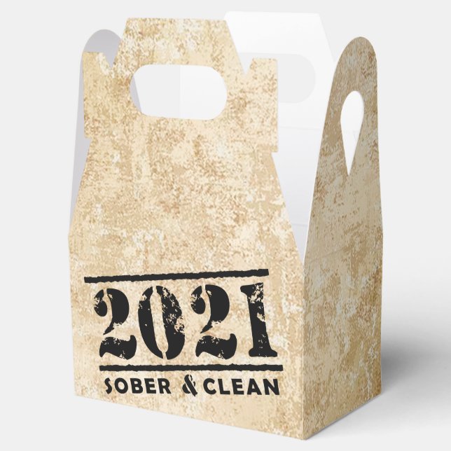 2021 Sober & Clean Celebrate Recovery Sobriety Favor Box (Opened)