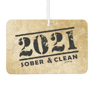 2021 Sober & Clean Drug & Alcohol Addiction Free Air Freshener