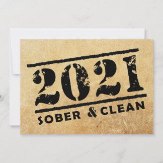 2021 Sober & Clean Recovery Sobriety Encouragement Card