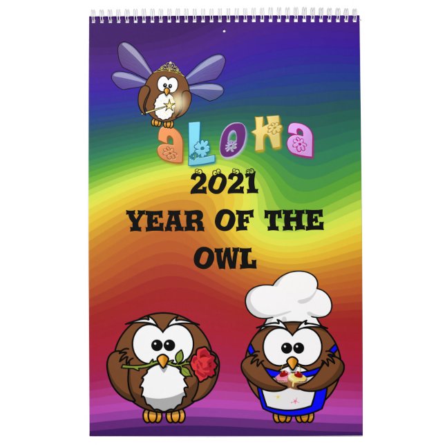 2021 year of the owl calendar (Cover)