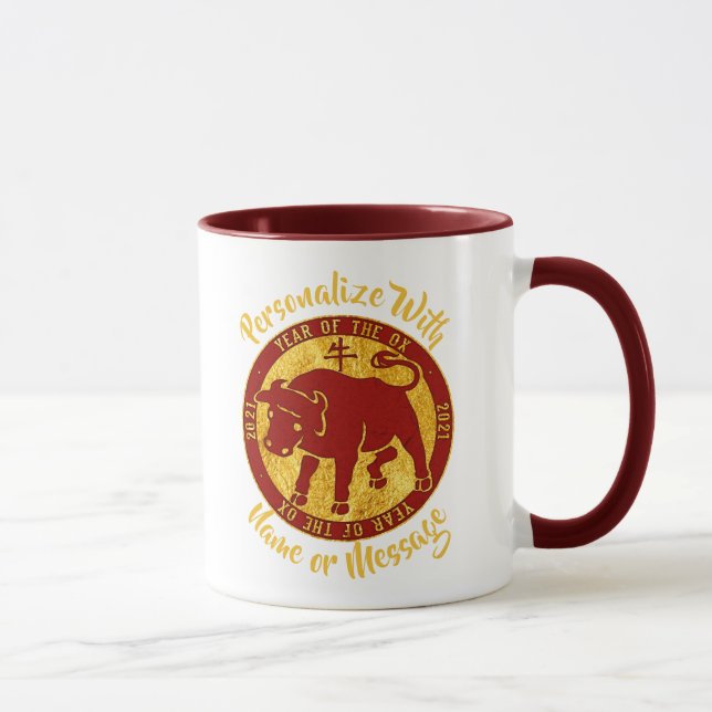 2021 Year Of The Ox Gold Look Mug (Right)