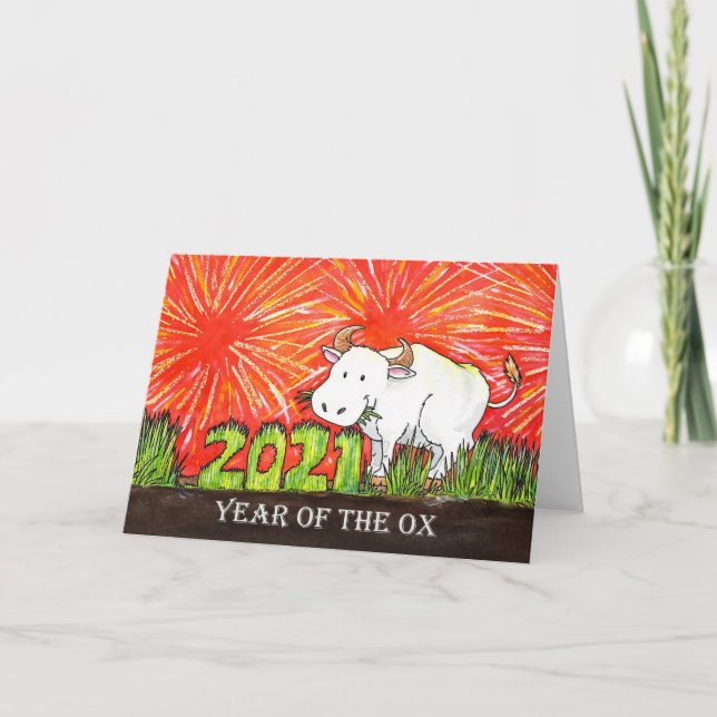 2021 Year of the ox greeting card (Front)