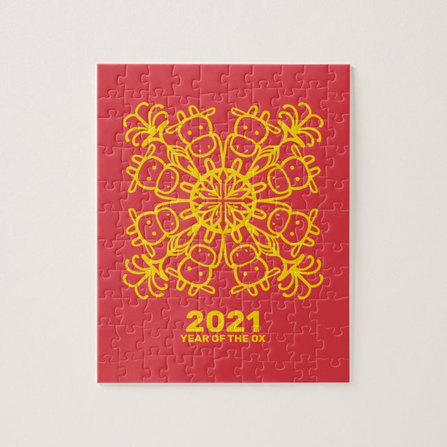 2021 Year of the ox Jigsaw Puzzle (Vertical)